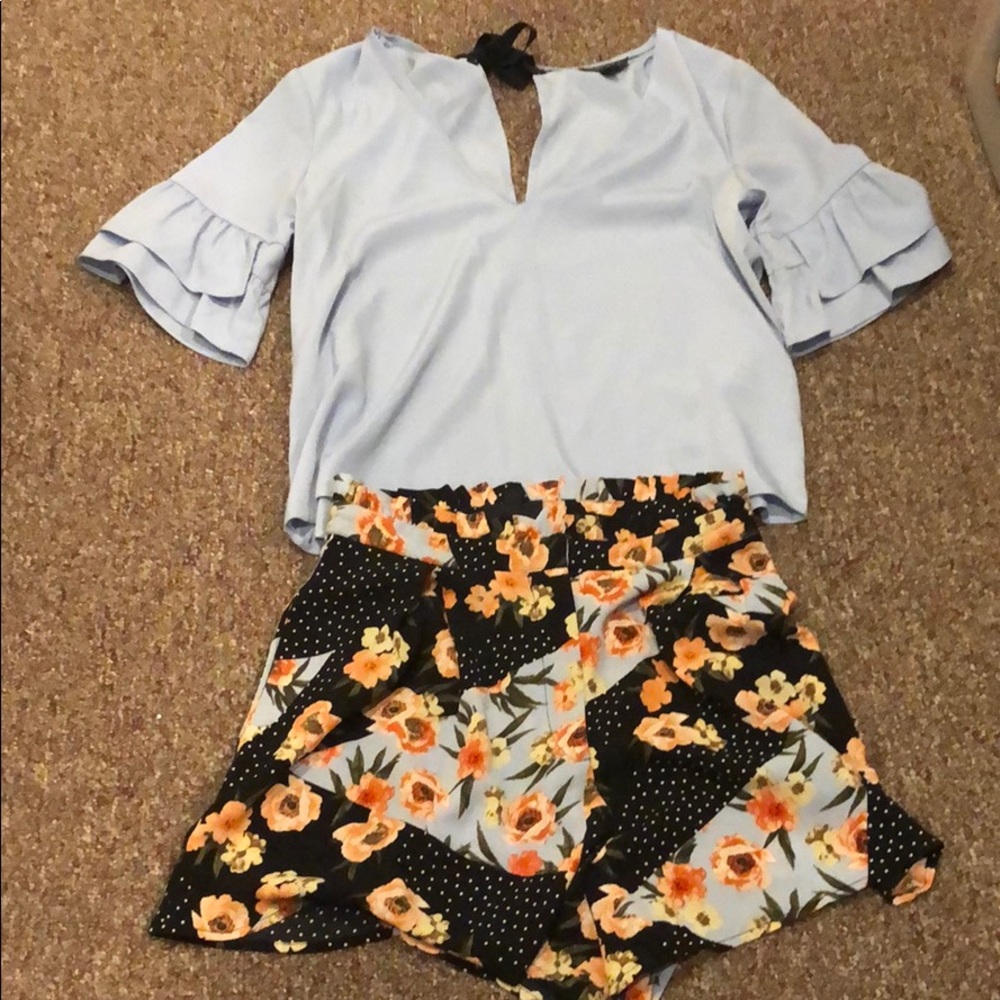 TopShot Shorts & Blouse Set